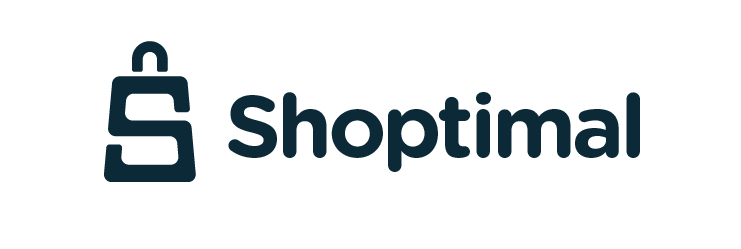 The Shoptimal logo: a shopping bag drawn as an S beside the word Shoptimal, in navy on white.